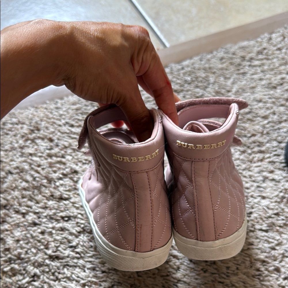 Burberry Pink Sneakers with Chunky Sole and Plush Upper size 31